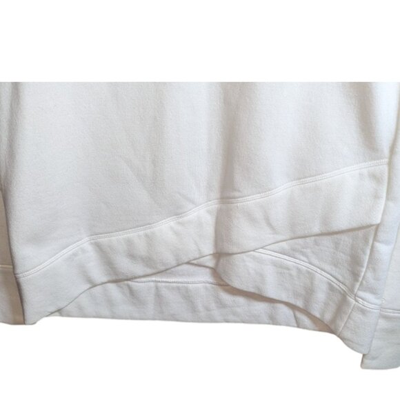 DSG Sweatshirt White Pullover High Collar Women's S Cross Hem Cotton Blend - Picture 3 of 8